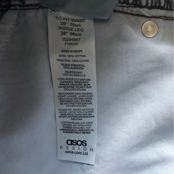 ASOS High Waisted Light Wash Blue Jeans 28/38 - Picture 7 of 10